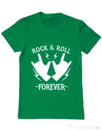Tricou ADLER barbat Rock and roll Verde mediu