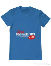 Tricou ADLER barbat Free contradictions Albastru azuriu