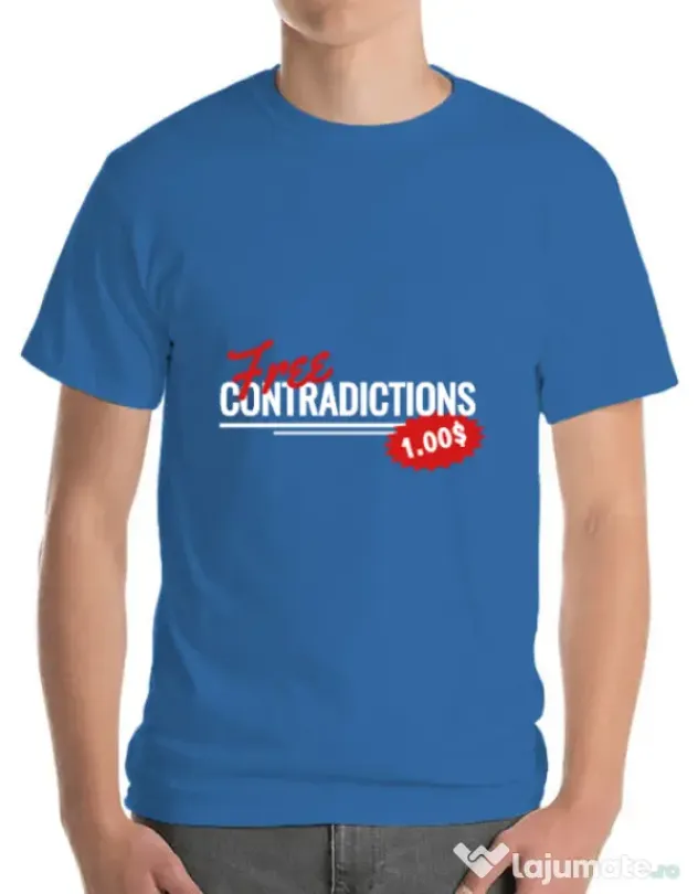 Tricou ADLER barbat Free contradictions Albastru azuriu