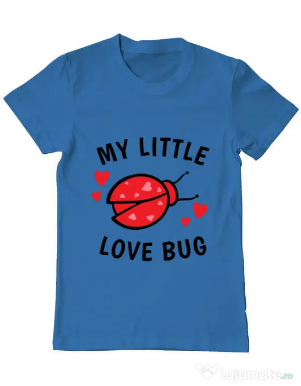Tricou ADLER barbat My little love bug Albastru azuriu