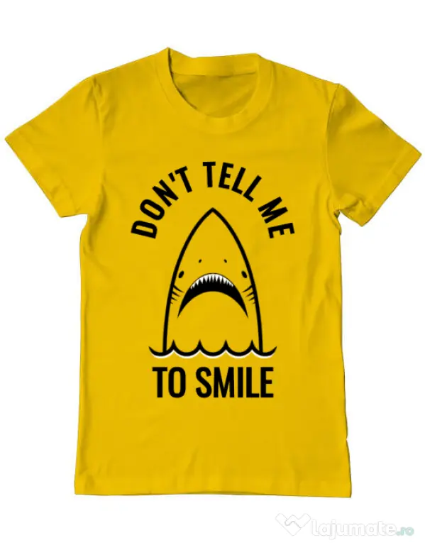 Tricou ADLER barbat Sad shark Galben