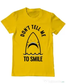 Tricou ADLER barbat Sad shark Galben