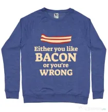 Bluza ADLER barbat Bacon lover Albastru melanj