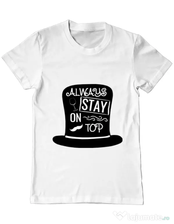 Tricou ADLER barbat Stay on top Alb