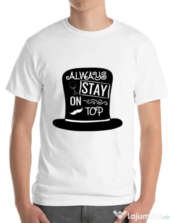 Tricou ADLER barbat Stay on top Alb