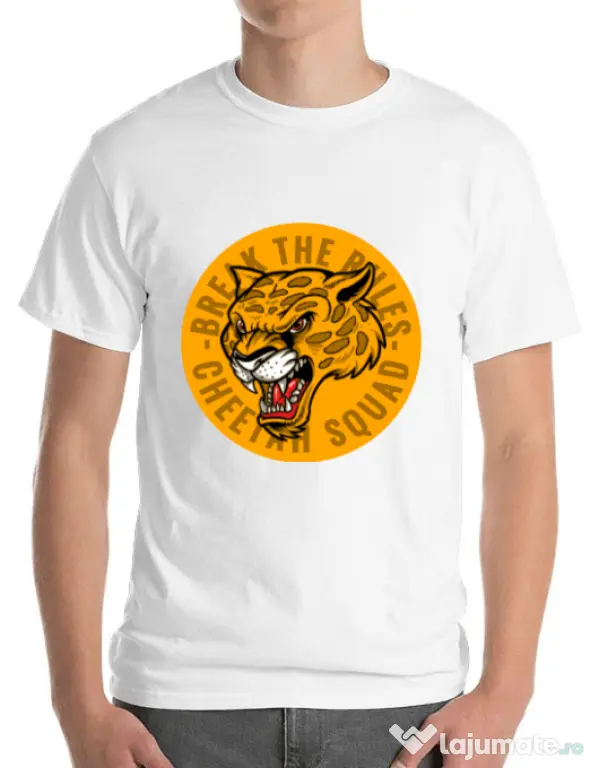 Tricou ADLER barbat Break the rules Alb