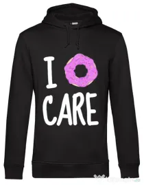 Hoodie barbat cu gluga I donut care Negru