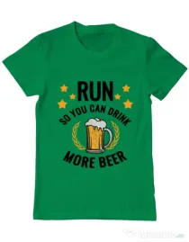 Tricou ADLER barbat Drinking more beer Verde mediu