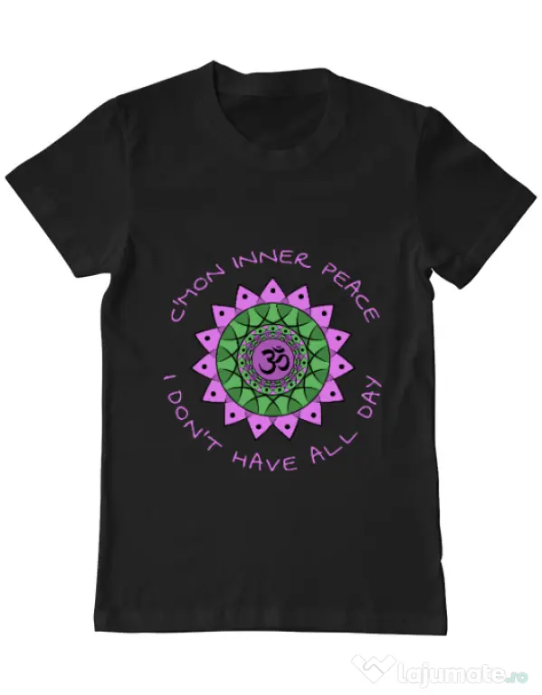 Tricou ADLER barbat C’mon inner peace Negru