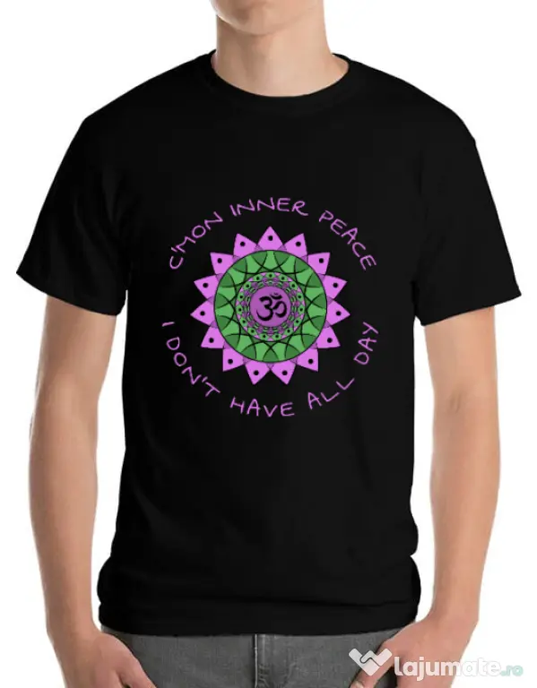 Tricou ADLER barbat C’mon inner peace Negru