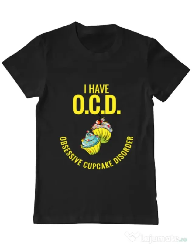 Tricou ADLER barbat Obsessive cupcake disorder Negru