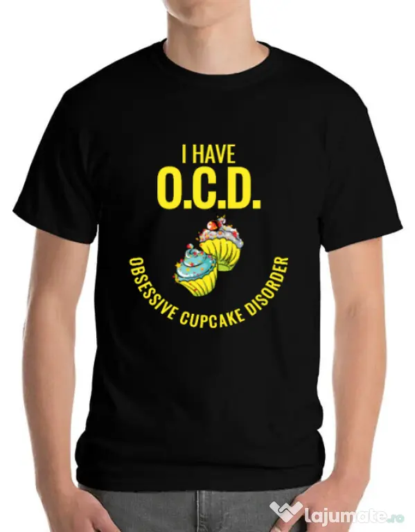 Tricou ADLER barbat Obsessive cupcake disorder Negru