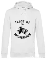 Hoodie barbat cu gluga I’m a photographer Alb