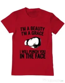 Tricou ADLER barbat I am a grace Rosu