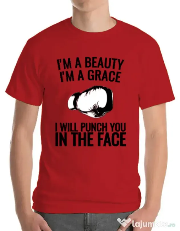 Tricou ADLER barbat I am a grace Rosu