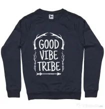 Bluza ADLER barbat Good vibe tribe Denim inchis