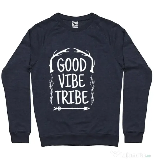 Bluza ADLER barbat Good vibe tribe Denim inchis