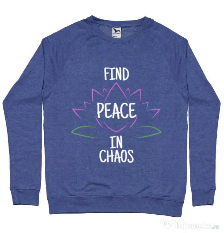 Bluza ADLER barbat Find peace Albastru melanj
