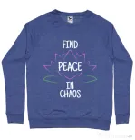 Bluza ADLER barbat Find peace Albastru melanj