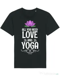 Tricou STANLEY STELLA barbat Love and yoga Negru