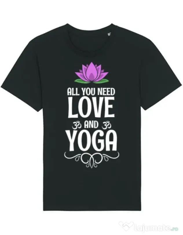 Tricou STANLEY STELLA barbat Love and yoga Negru