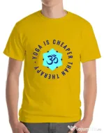 Tricou ADLER barbat Yoga is cheaper Galben