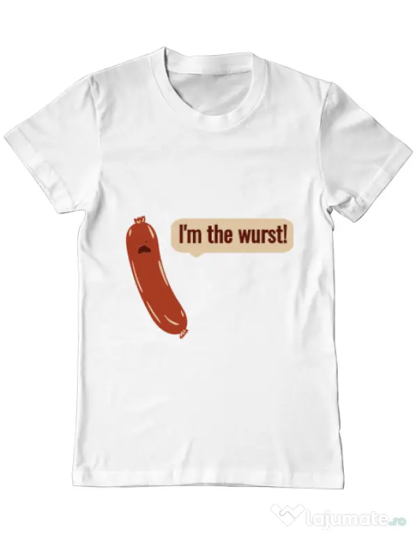 Tricou ADLER barbat I’m the wurst Alb