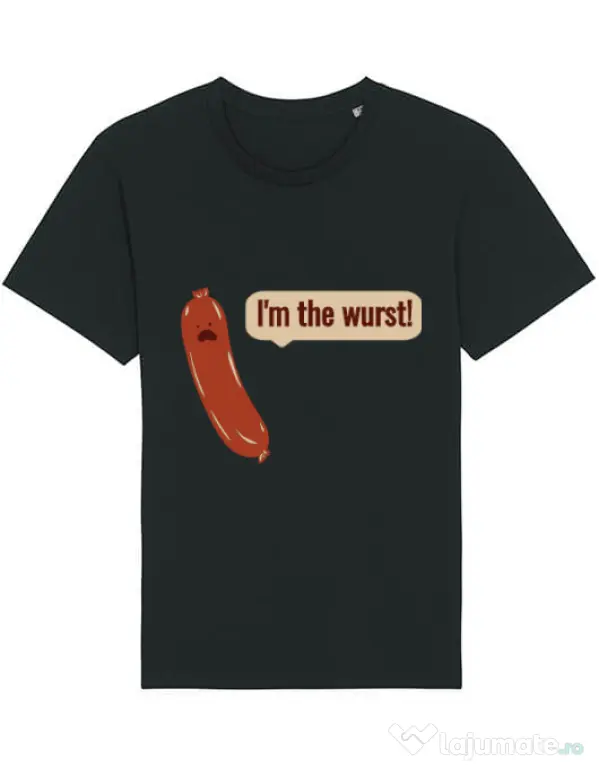 Tricou STANLEY STELLA barbat I’m the wurst Negru