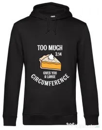 Hoodie barbat cu gluga Too much pie Negru