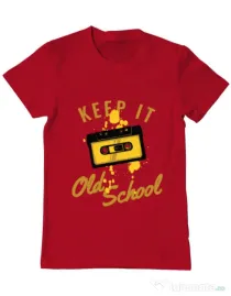 Tricou ADLER barbat Keep it old school Rosu