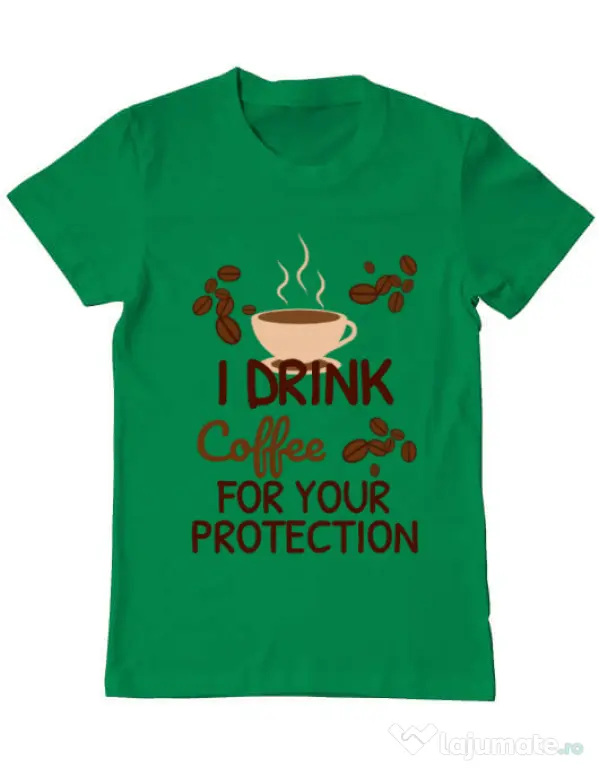 Tricou ADLER barbat Coffee for protection Verde mediu