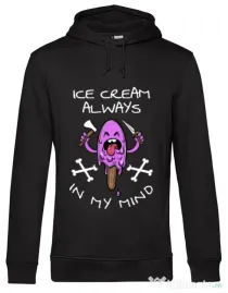 Hoodie barbat cu gluga Always in my mind Negru