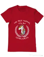 Tricou ADLER barbat Hoping for an unicorn Rosu