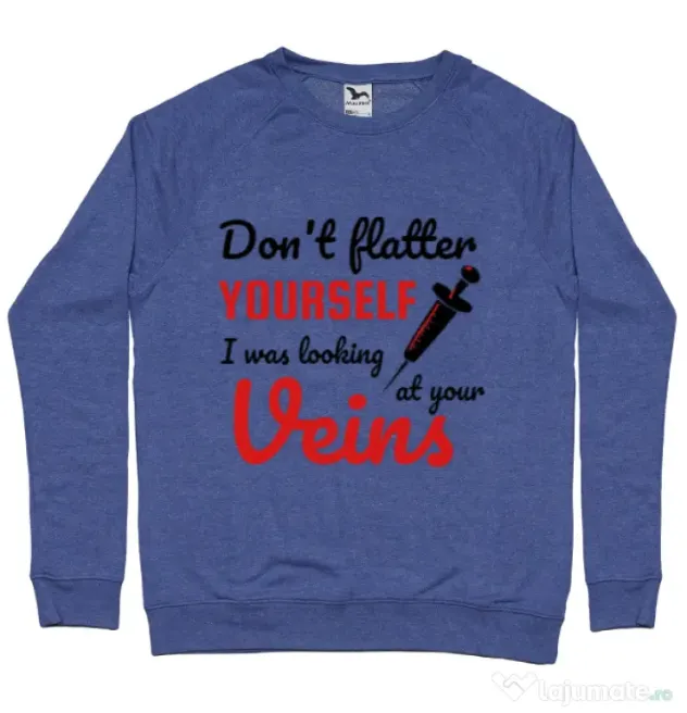 Bluza ADLER barbat Don’t flatter yourself Albastru melanj