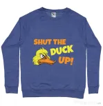 Bluza ADLER barbat Shut the duck up Albastru melanj