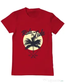 Tricou ADLER barbat Ride the tide Rosu