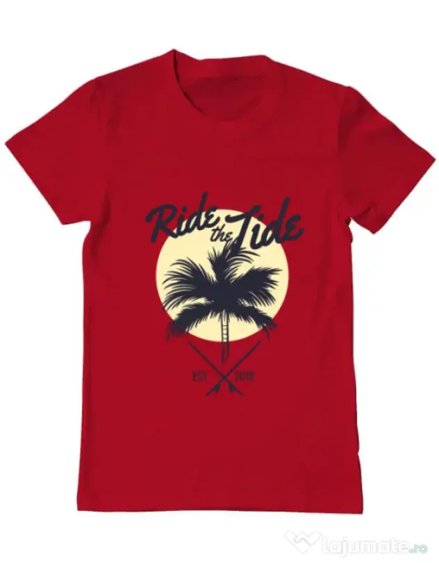 Tricou ADLER barbat Ride the tide Rosu