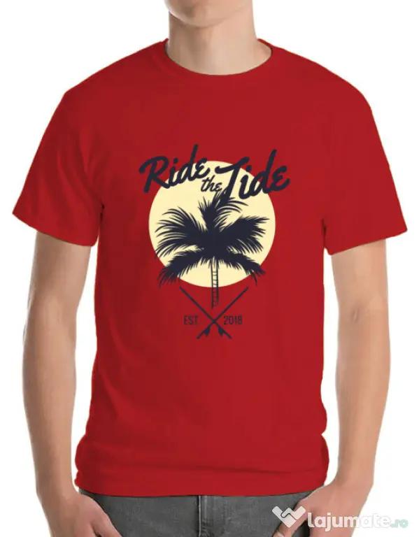 Tricou ADLER barbat Ride the tide Rosu