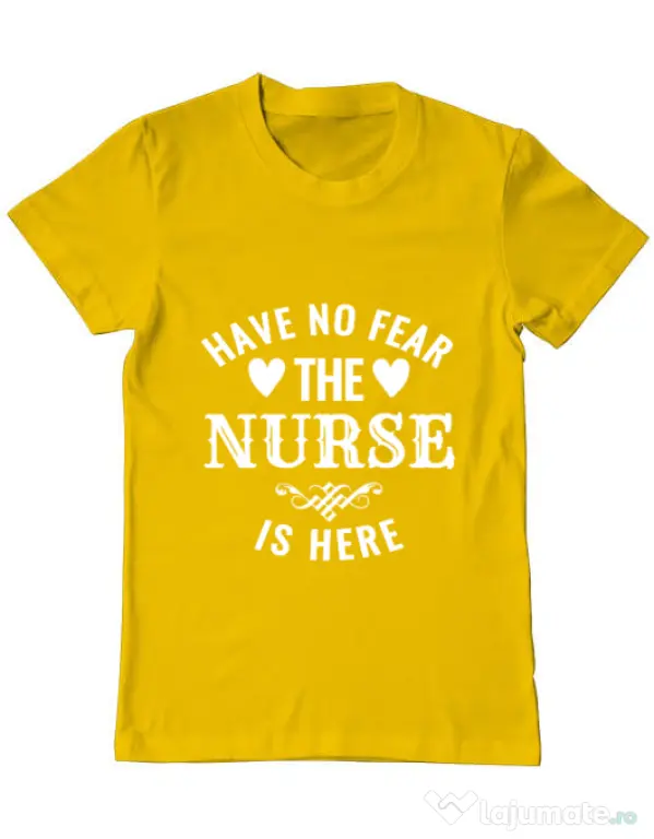 Tricou ADLER barbat The nurse is here Galben