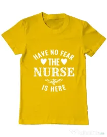 Tricou ADLER barbat The nurse is here Galben