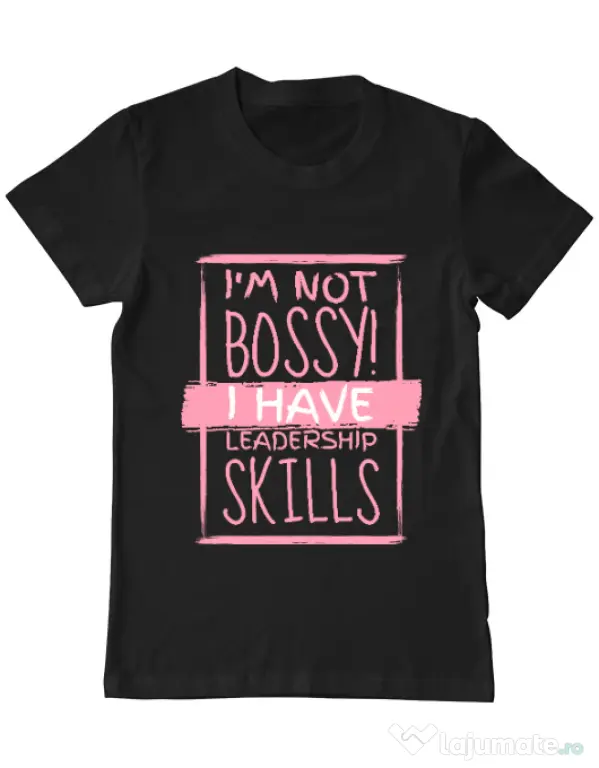 Tricou ADLER barbat I’m not bossy Negru