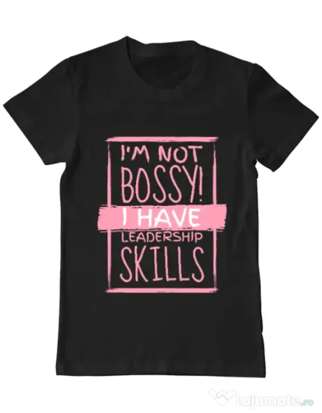 Tricou ADLER barbat I’m not bossy Negru