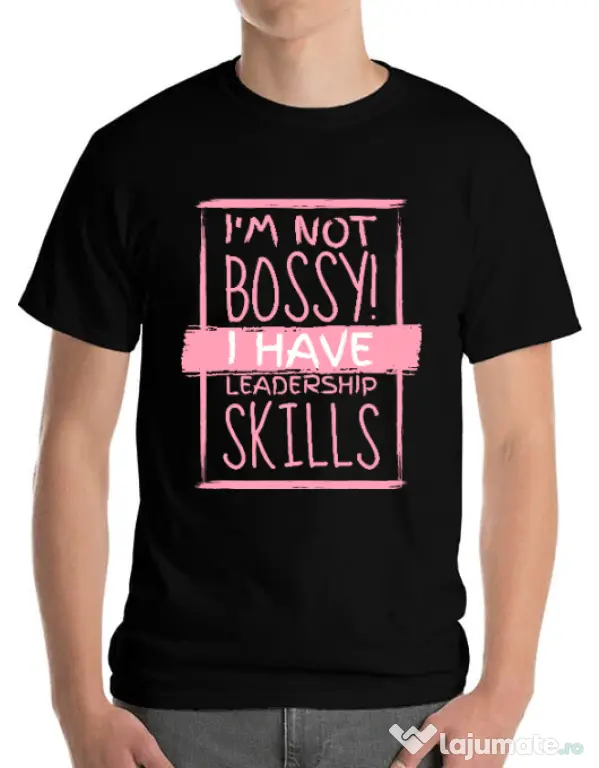 Tricou ADLER barbat I’m not bossy Negru