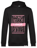 Hoodie barbat cu gluga I’m not bossy Negru