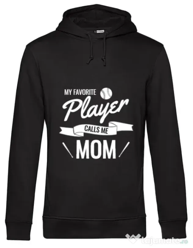 Hoodie barbat cu gluga My favorite player Negru