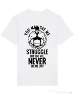 Tricou STANLEY STELLA barbat Never quit Alb