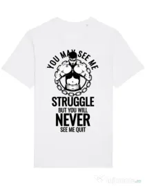 Tricou STANLEY STELLA barbat Never quit Alb