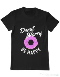 Tricou ADLER barbat Be happy Negru