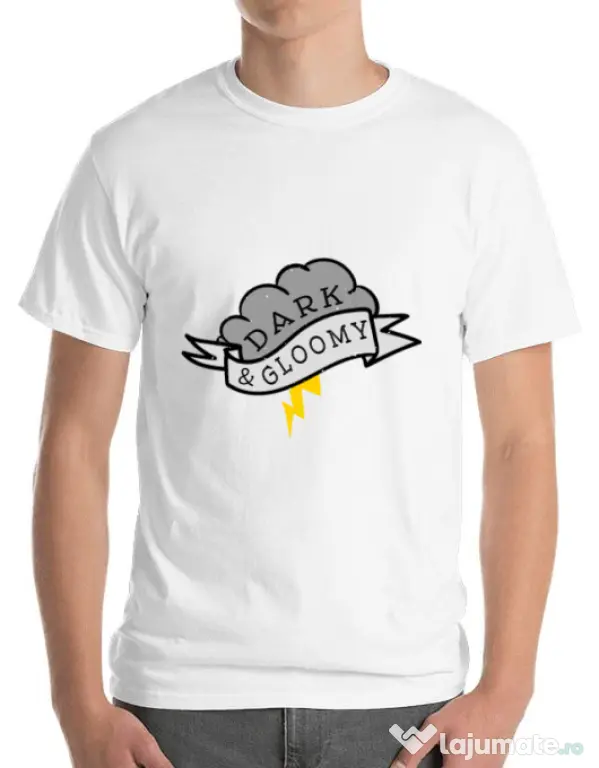 Tricou ADLER barbat Dark and gloomy Alb