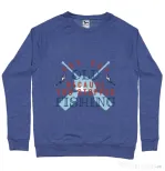 Bluza ADLER barbat You stopped fishing Albastru melanj